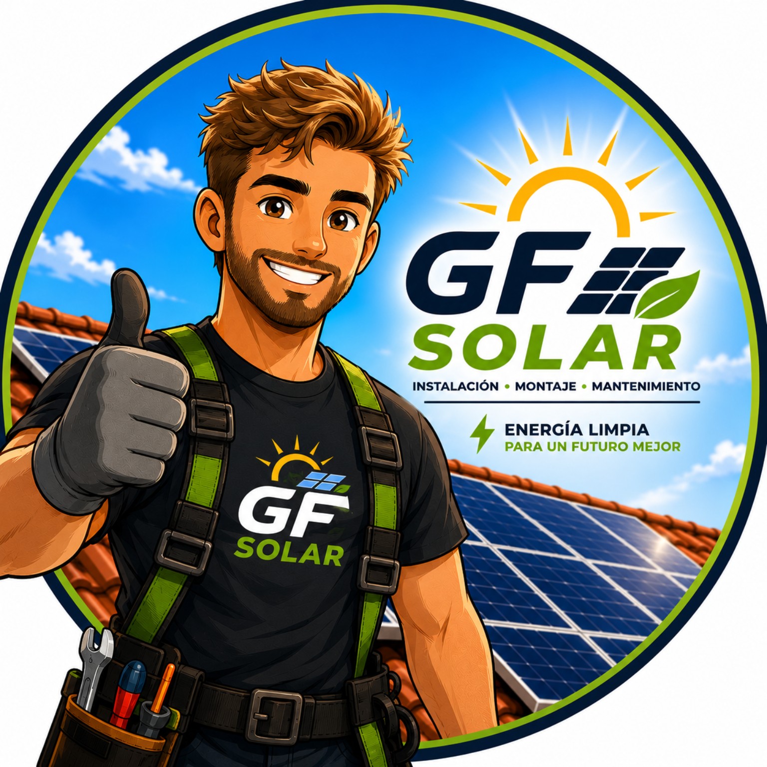 Logotipo de GF Solar
